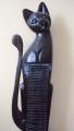 Cat figurine wooden 
