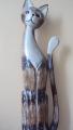 Cat figurine wooden 