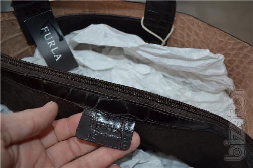 Bag Furla Divide-It croco coffe, original 