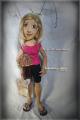 The doll in the photo.Portrait of textile cook
