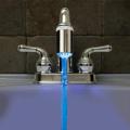 Led shower head faucet with temperature sensor 
