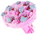 A bouquet of soft toys Teddy bears as a gift for a birthday girl,woman