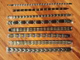 The magnetic bracelets from stainless steel or titanium with a coating of gold