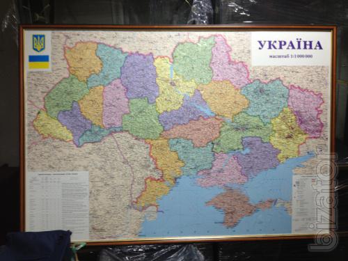 Wall map of Ukraine 