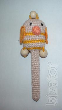 Rattles knit for kids.100% natural materials,new. 