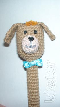 Rattles knit for kids.100% natural materials,new. 