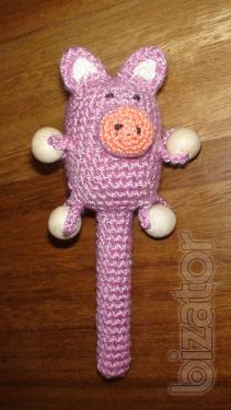 Rattles knit for kids.100% natural materials,new. 
