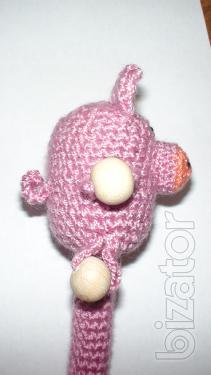 Rattles knit for kids.100% natural materials,new. 