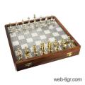 Chess gift of wood and metal, 33*33 cm