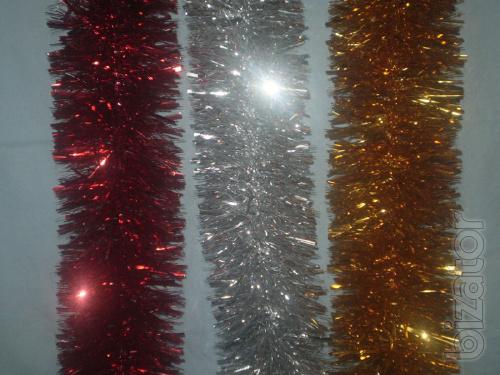 tinsel Christmas garland 