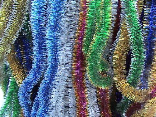 tinsel Christmas garland 