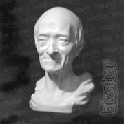 Plaster sculpture of Voltaire 