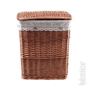 Laundry basket wicker black 
