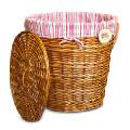 Laundry basket wicker brown, orange 