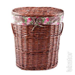 Laundry basket wicker brown, orange 