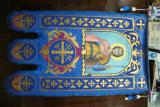 The ensigns. Canonical images of saints. Painting is bilateral. 
