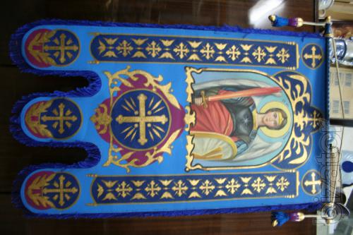 The ensigns. Canonical images of saints. Painting is bilateral. 