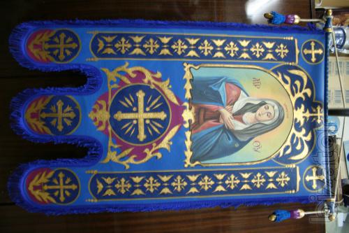 The ensigns. Canonical images of saints. Painting is bilateral. 