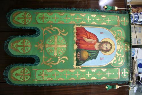 The ensigns. Canonical images of saints. Painting is bilateral. 