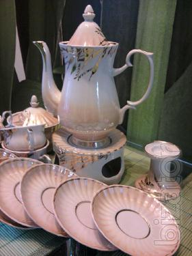New coffee set for 6 persons.The porcelain.Dovbysh. 