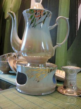 New coffee set for 6 persons.The porcelain.Dovbysh. 