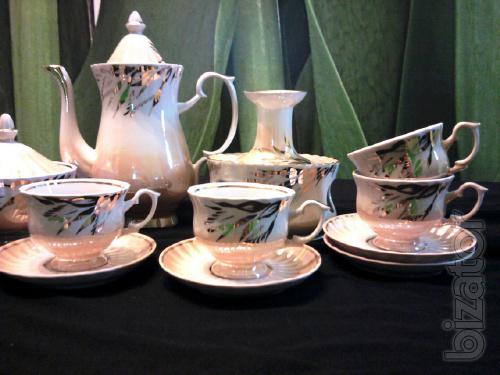 New coffee set for 6 persons.The porcelain.Dovbysh. 