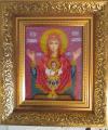 the icon is embroidered Czech beads 