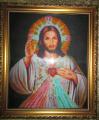 the icon is embroidered Czech beads 