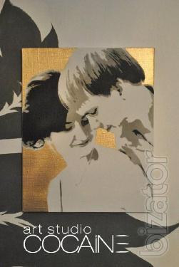 The portrait on canvas 