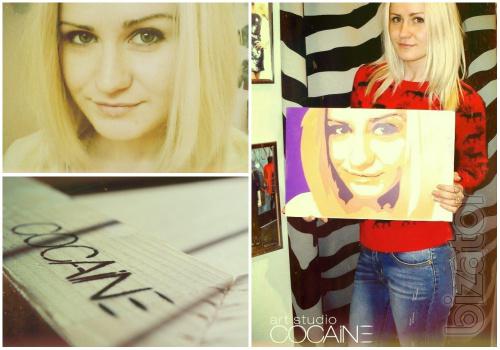 The portrait on canvas 
