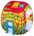 A magical house with baskets for balls