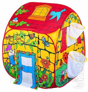 A magical house with baskets for balls 