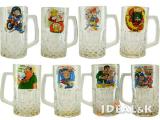 Tableware made of glass. Cups, mugs, tea sets, wine glasses made of glass. 