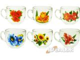 Tableware made of glass. Cups, mugs, tea sets, wine glasses made of glass. 
