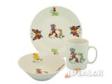 A set of children's tableware. Inexpensively. 