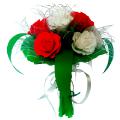 Candy bouquet red and White roses in a bouquet