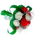 Candy bouquet red and White roses in a bouquet 