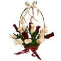 Candy bouquet Basket of roses in Bud