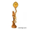 Mantel clock c pendulum Girl with a child Jibo 111R