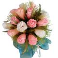 Candy bouquet Pink-white bouquet 15