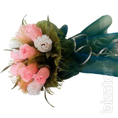 Candy bouquet Pink-white bouquet 15 