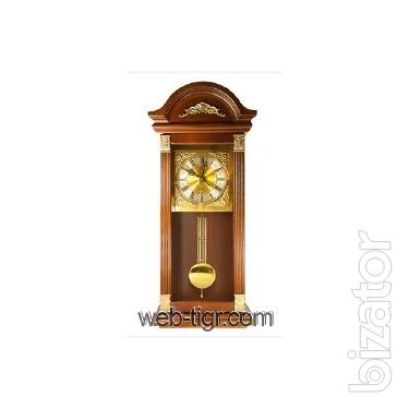 Wall clock made of wood with a pendulum FUDA HW068 