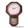 Wall clock with pendulum and fight FUDA WA9004