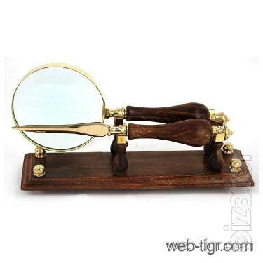 Table set: magnifier and letter opener 