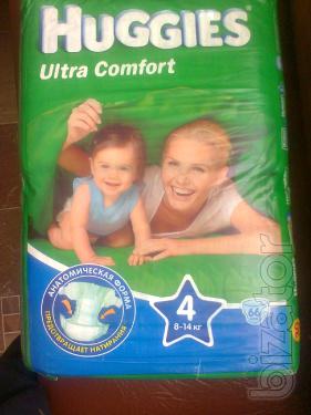 Sell Diapers Huggies Ultra Comfort, 3, 4, 4+,5 
