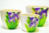 Decorated ceramic pots 