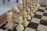 The chess table with figures as a gift. 
