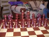 The chess table with figures as a gift. 