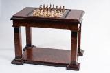 The chess table with figures as a gift. 