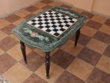 The chess table with figures as a gift. 